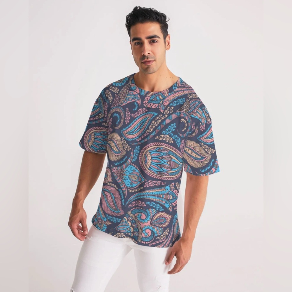 Harlow & Lloyd Men Large Perfect Paisley Premium Heavyweight‎ Tee Streetwear